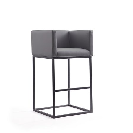 MANHATTAN COMFORT Embassy Barstool in Grey and Black BS018-GY